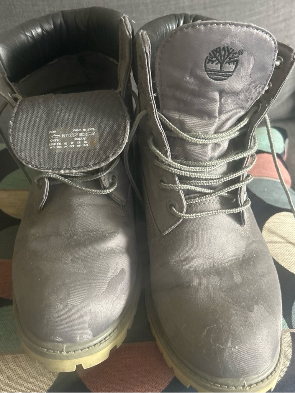 Timberland Men’s Gray Lace-Up Work Boots